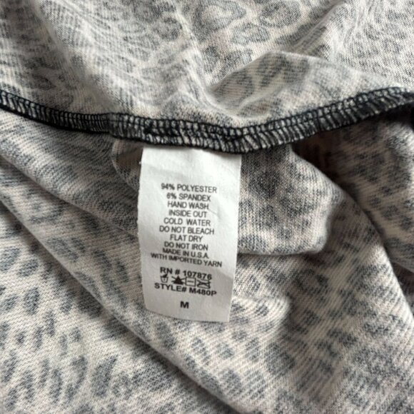 Comfy USA Women's Leopard Print Dress Medium Brown 3/4 Sleeve Stretch Zip Detail - Picture 4 of 7